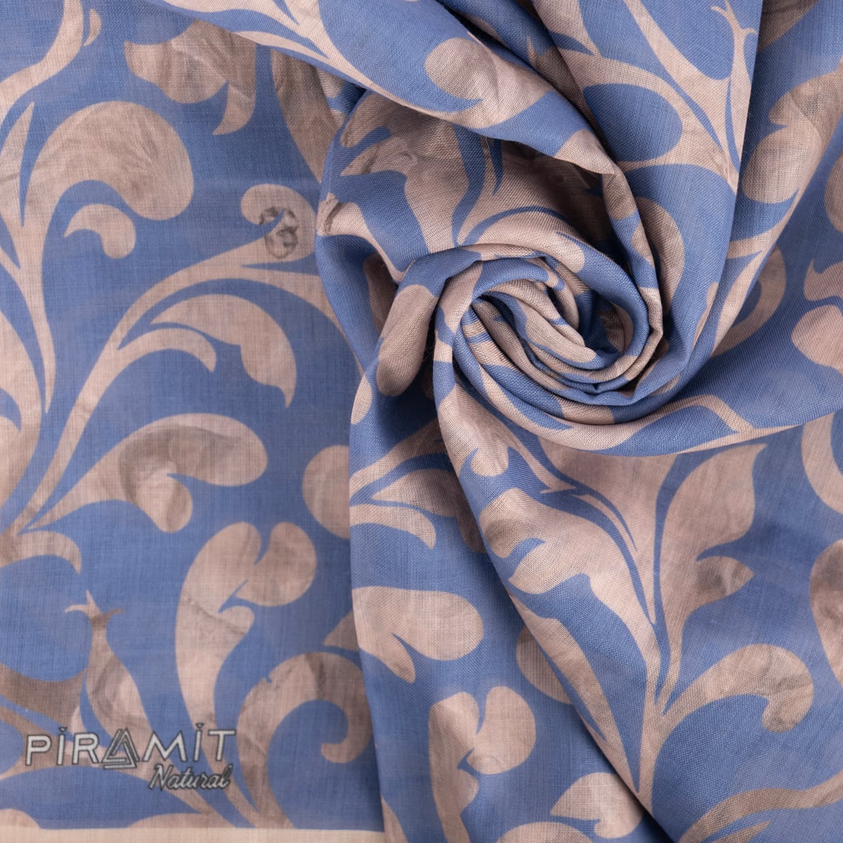 Naturel Eşarp | Barok Desen Hover